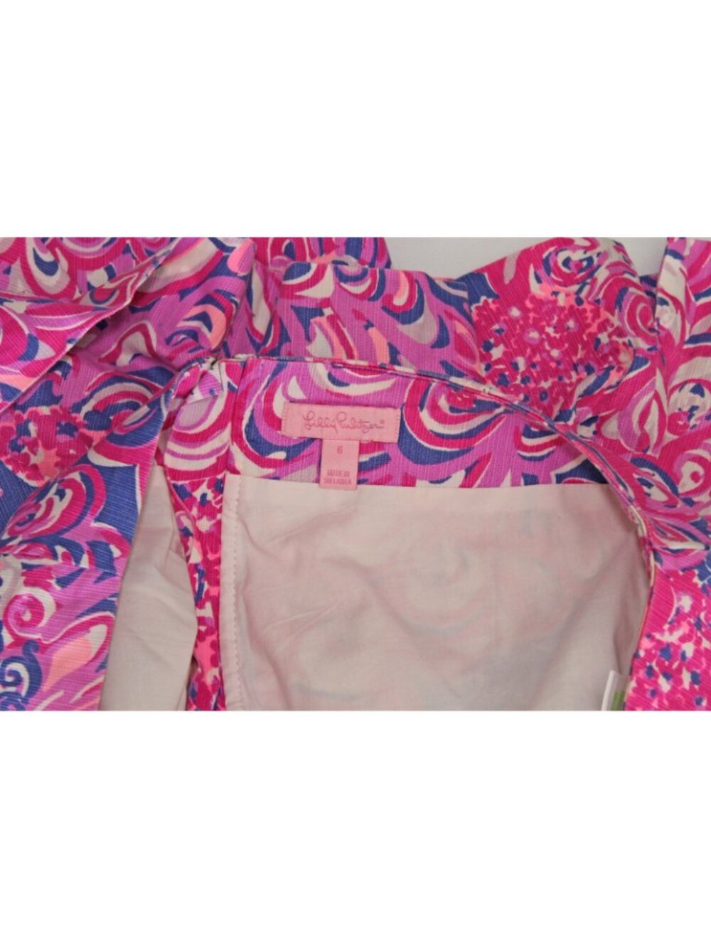 LILLY PULITZER SKIRT LADIES PINK PURPLE BLUE OUTDOOR FLORAL SIZE 6 - Picture 6 of 8
